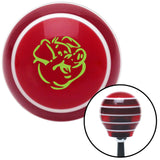 Green Pig Red Stripe Shift Knob with M16 x 15 Insert