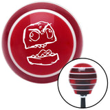 White Canadian Red Stripe Shift Knob with M16 x 15 Insert