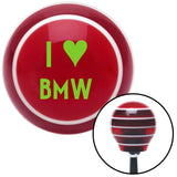 Green I 3 BMW Red Stripe Shift Knob with M16 x 15 Insert