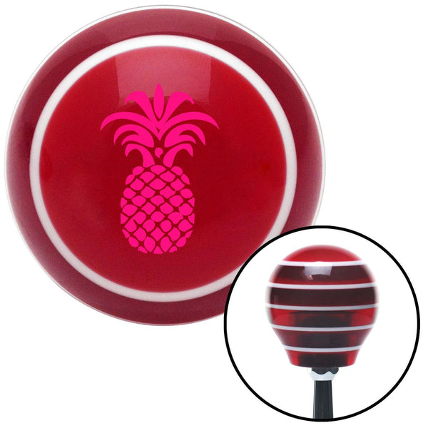 Pink Hawaiian Pineapple Red Stripe Shift Knob with M16 x 15 Insert