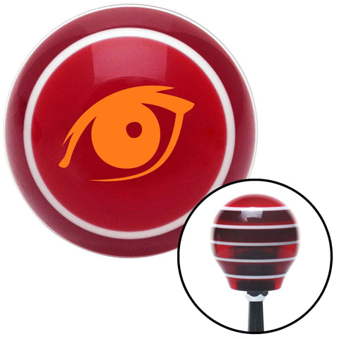 Orange One Eye Red Stripe Shift Knob with M16 x 15 Insert