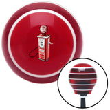 Vintage Gas Tank Red Stripe Shift Knob with M16 x 15 Insert