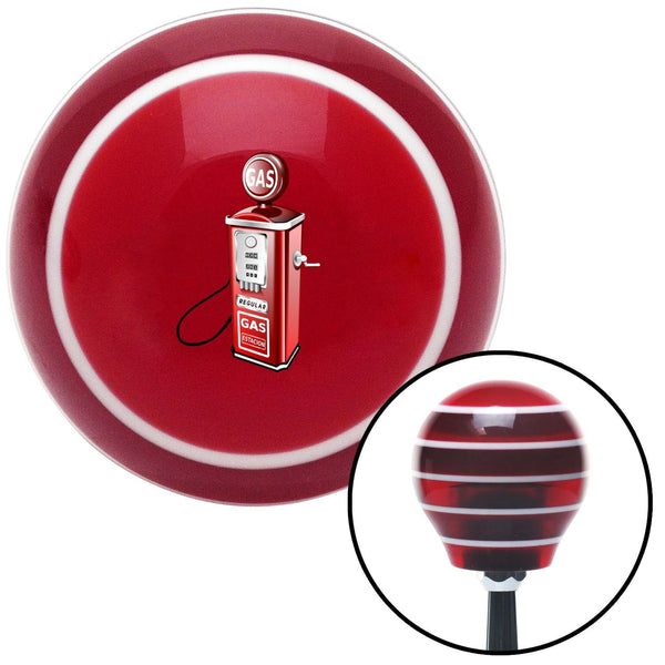 Vintage Gas Tank Red Stripe Shift Knob with M16 x 15 Insert