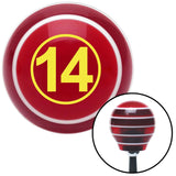 Yellow Ball 14 Red Stripe Shift Knob with M16 x 15 Insert