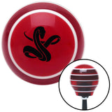 Black Serpent Red Stripe Shift Knob with M16 x 15 Insert