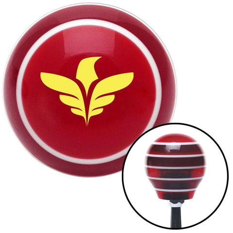 Yellow Thunderbird Red Stripe Shift Knob with M16 x 15 Insert