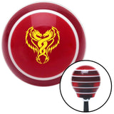 Yellow Dual Dragons Red Stripe Shift Knob with M16 x 15 Insert