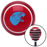 Blue Panther Red Stripe Shift Knob with M16 x 15 Insert