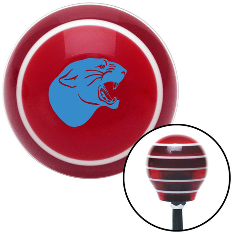 Blue Panther Red Stripe Shift Knob with M16 x 15 Insert