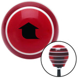 Black Fat Solid Arrow Up Red Stripe Shift Knob with M16 x 15 Insert