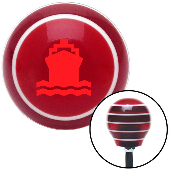 Red Cruiseship Red Stripe Shift Knob with M16 x 15 Insert