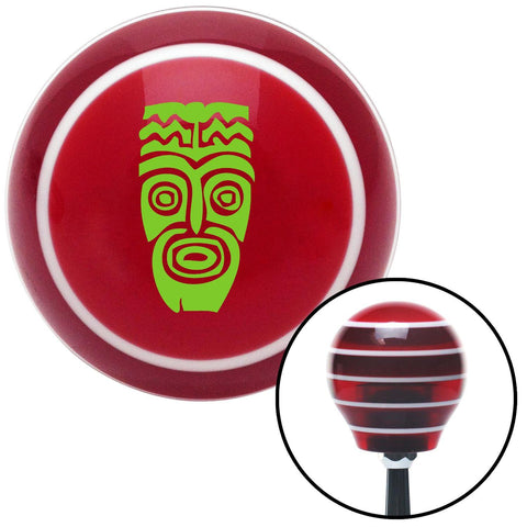 Green Hawaiian Mask Red Stripe Shift Knob with M16 x 15 Insert