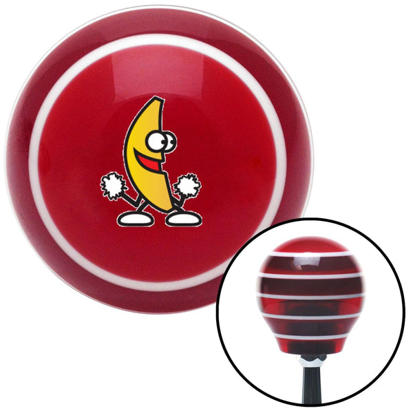 Dancing Banana Red Stripe Shift Knob with M16 x 15 Insert