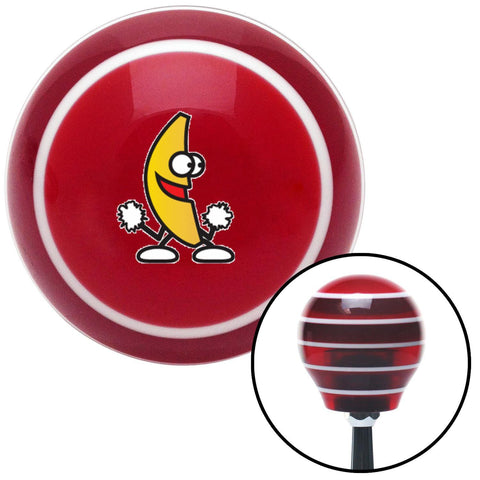 Dancing Banana Red Stripe Shift Knob with M16 x 15 Insert