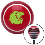 Green Lion Red Stripe Shift Knob with M16 x 15 Insert