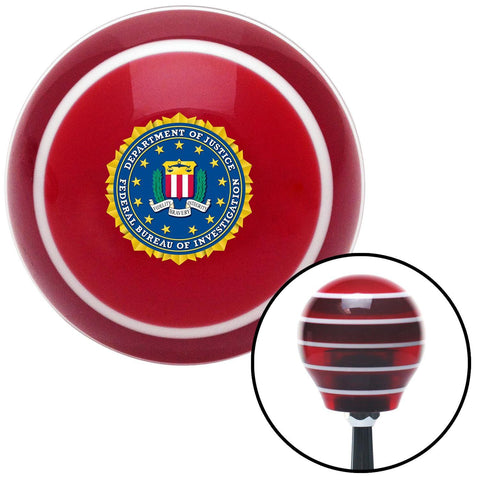 FBI Red Stripe Shift Knob with M16 x 15 Insert