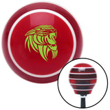 Green Wildcat Red Stripe Shift Knob with M16 x 15 Insert