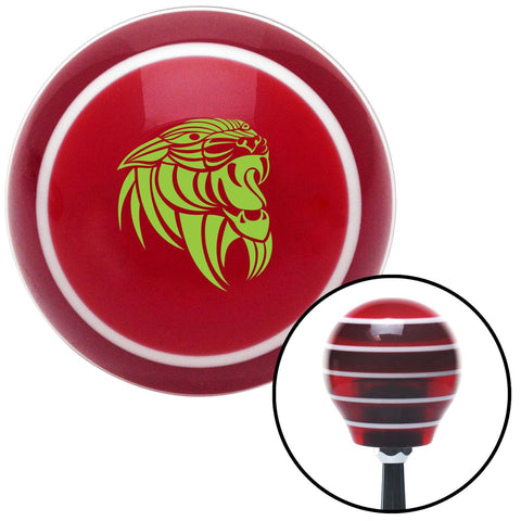 Green Wildcat Red Stripe Shift Knob with M16 x 15 Insert