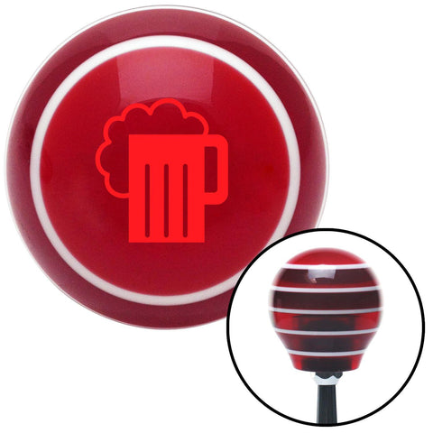 Red Foaming Mug Red Stripe Shift Knob with M16 x 15 Insert