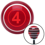 Red Ball 4 Red Stripe Shift Knob with M16 x 15 Insert