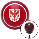 Brandenburg Coat of Arms Red Stripe Shift Knob with M16 x 15 Insert