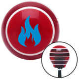 Blue Flames Red Stripe Shift Knob with M16 x 15 Insert