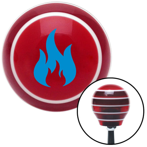 Blue Flames Red Stripe Shift Knob with M16 x 15 Insert