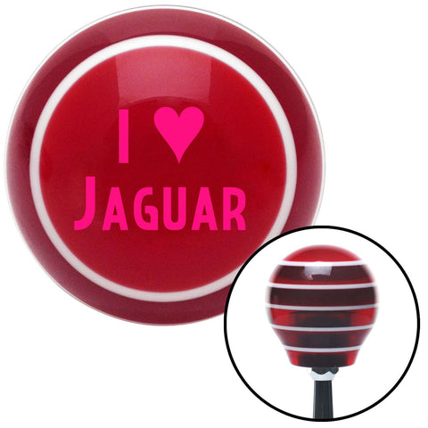 Pink I 3 JAGUAR Red Stripe Shift Knob with M16 x 15 Insert