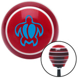 Blue Hawaii Turtle Red Stripe Shift Knob with M16 x 15 Insert