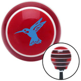 Blue Hummingbird Red Stripe Shift Knob with M16 x 15 Insert