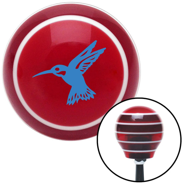 Blue Hummingbird Red Stripe Shift Knob with M16 x 15 Insert