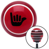 Black Hang Ten Red Stripe Shift Knob with M16 x 15 Insert