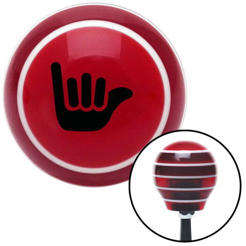 Black Hang Ten Red Stripe Shift Knob with M16 x 15 Insert