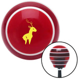 Yellow Deer Red Stripe Shift Knob with M16 x 15 Insert