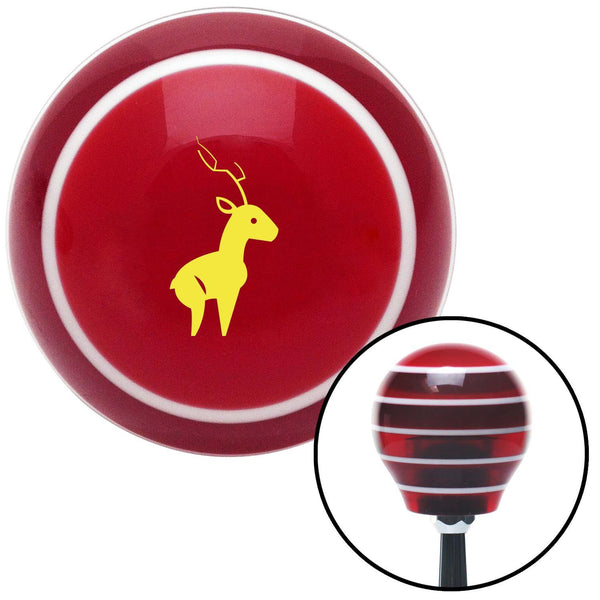 Yellow Deer Red Stripe Shift Knob with M16 x 15 Insert