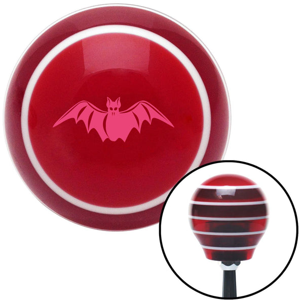Pink Bat Red Stripe Shift Knob with M16 x 15 Insert