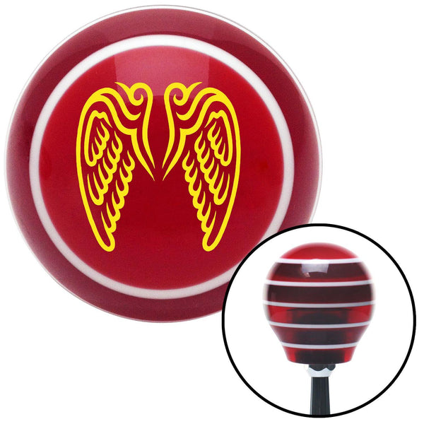 Yellow Wings Conjoined in Lure Red Stripe Shift Knob with M16 x 15 Insert