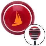 Orange Sail Boat Red Stripe Shift Knob with M16 x 15 Insert