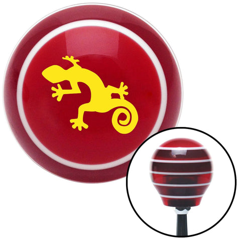 Yellow Gecko Red Stripe Shift Knob with M16 x 15 Insert
