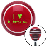 Green I 3 My Convertible Red Stripe Shift Knob with M16 x 15 Insert