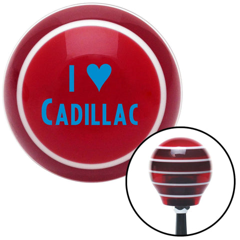 Blue I 3 CADILLAC Red Stripe Shift Knob with M16 x 15 Insert