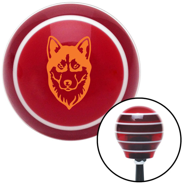 Orange Husky Red Stripe Shift Knob with M16 x 15 Insert