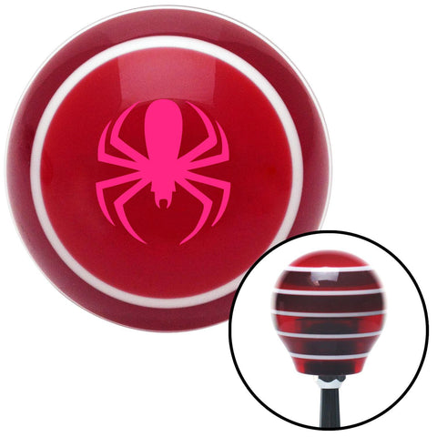 Pink Spider Red Stripe Shift Knob with M16 x 15 Insert
