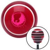 Pink Phoenix Red Stripe Shift Knob with M16 x 15 Insert