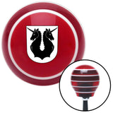 Unicorns Coat of Arms Red Stripe Shift Knob with M16 x 15 Insert