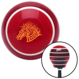 Orange Horse Red Stripe Shift Knob with M16 x 15 Insert