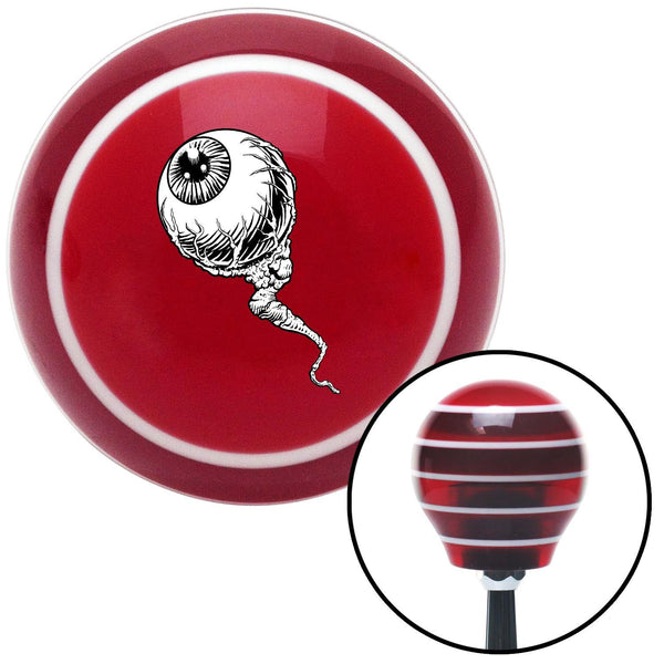 Black Zombie Eyeball Red Stripe Shift Knob with M16 x 15 Insert