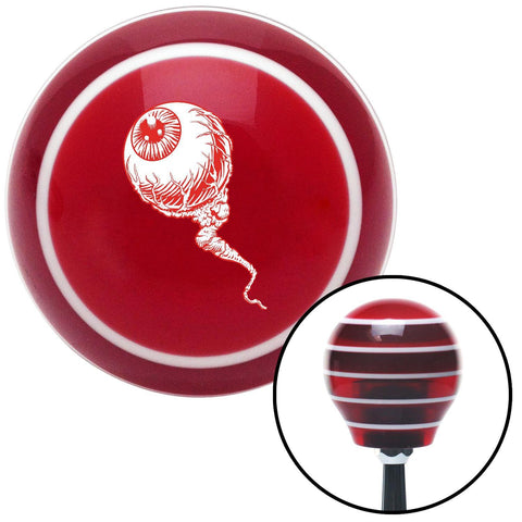Red Zombie Eyeball Red Stripe Shift Knob with M16 x 15 Insert