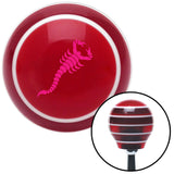 Pink Small Scorpion Red Stripe Shift Knob with M16 x 15 Insert