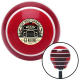 Hot Rod Garage Red Stripe Shift Knob with M16 x 15 Insert